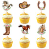 36 Pack Horse Cupcake Toppers Flower Horse Cupcake Picks Horse Racing Party Baby Shower Wedding Girls Birthday Party Cake Decora