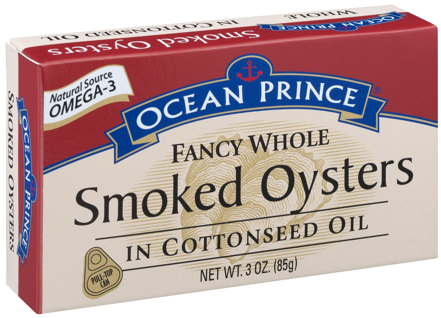 Crown Prince Smoked Oysters in Cottonseed Oil, Pack of 18, 3-Ounce Cans