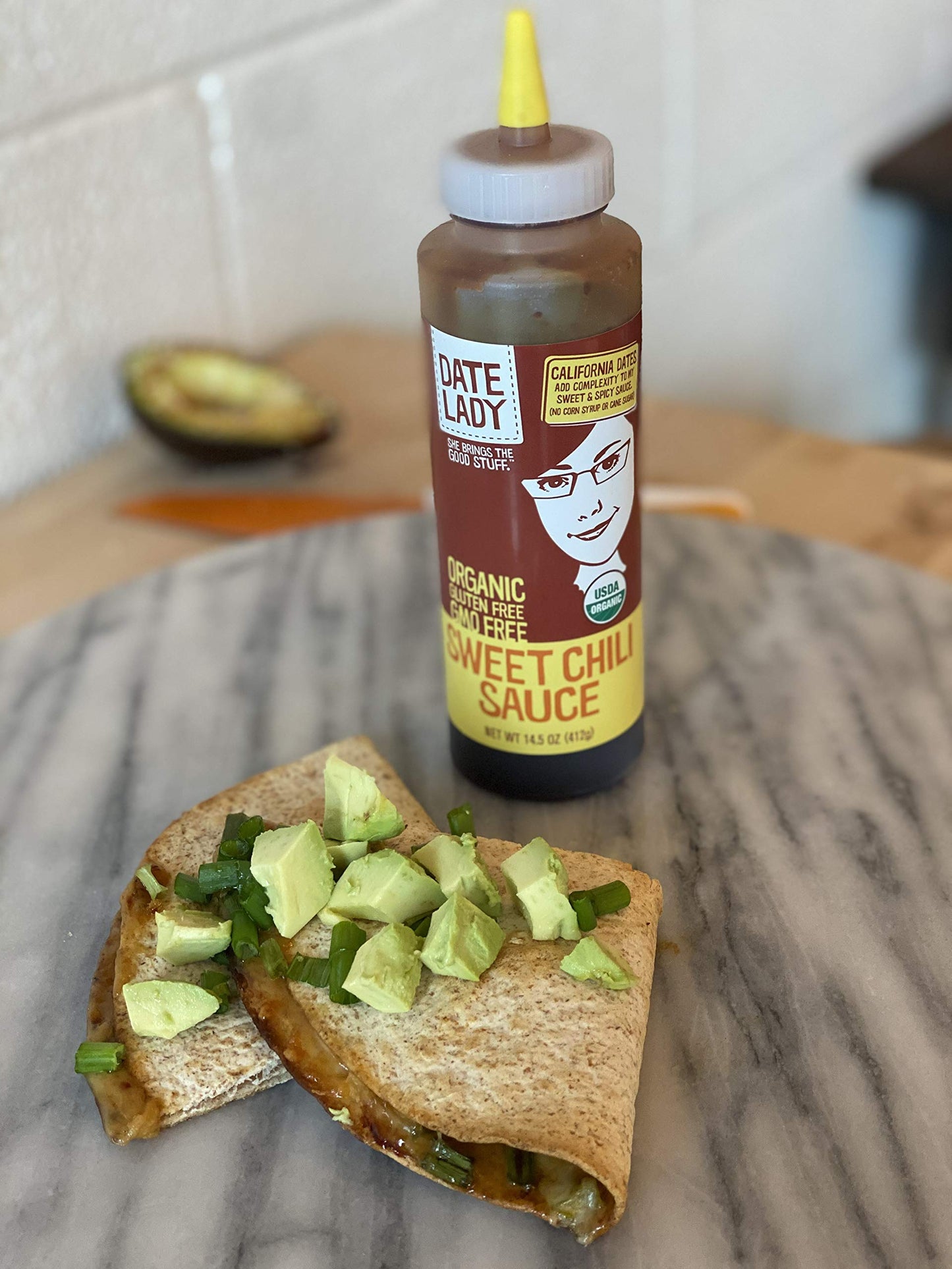 Date Lady Sweet Chili Sauce, 14.5 oz - Spicy & Flavorful Condiment, Perfect for Dipping and Cooking