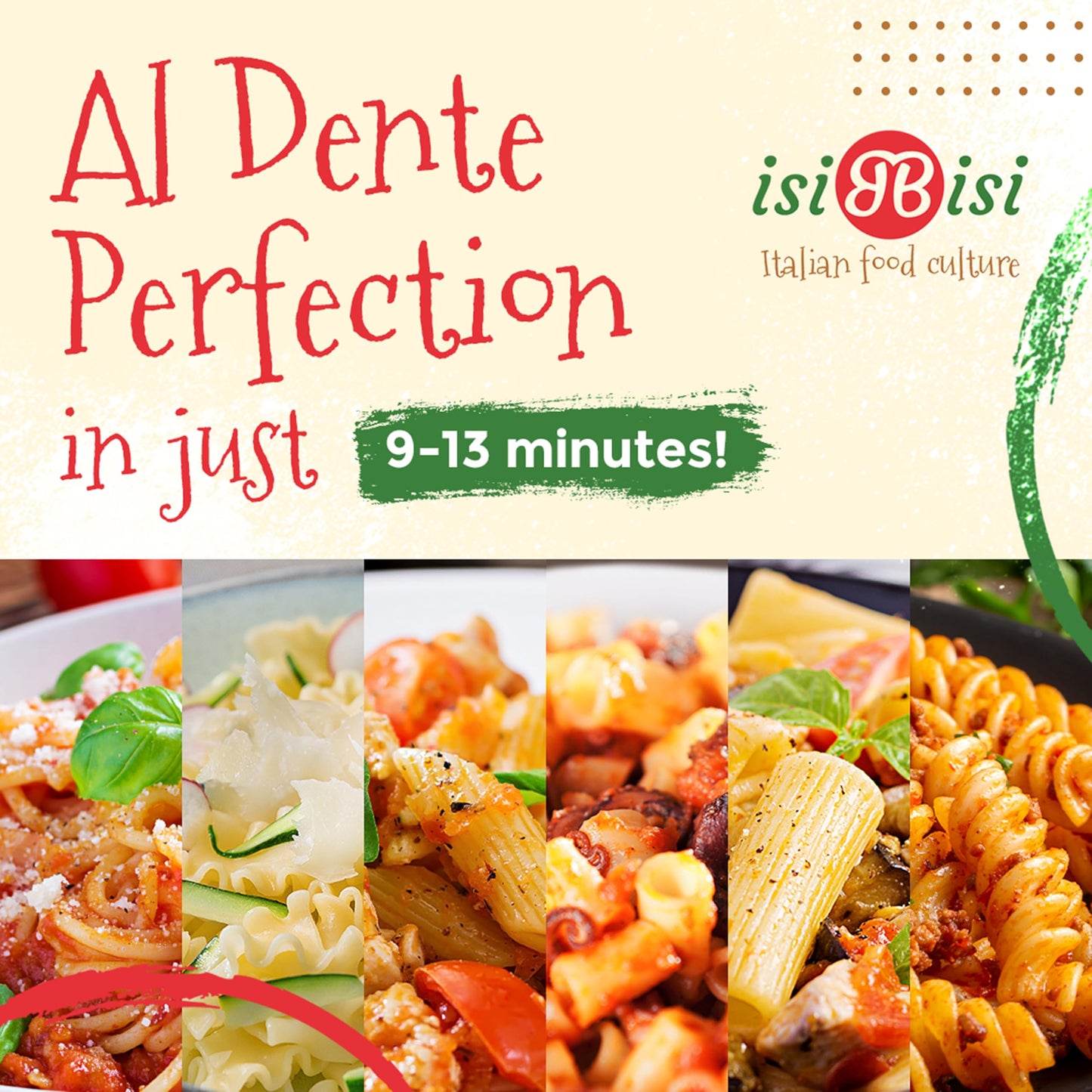 Isibisi Pasta Sampler - Penne, Spaghetti, Rigatoni, Tubetti, Baby Mafalda Pasta, Spirali Noodles - Italian Pasta In Bulk Made Wi