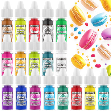 Food Coloring - 18 Vibrant Colors Food Grade Food Dye, Highly Concentrated Cake Decorating Food Coloring for Icing, Cake, Baking