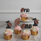 ZHUOWEISM 24 PCS Rugby Cupcake Toppers Glitter American Football Decorations for 1st Birthday Party - Design 9, Paper