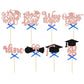 Gyufise Graduation Cupcake Toppers - 2024 Class Of 2024 & Congrats Grad Picks - Rose Gold