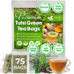 FRESHDRINKUS Tulsi Green Tea Bags, 100% Natural, Vegan, 75 Tea Bags