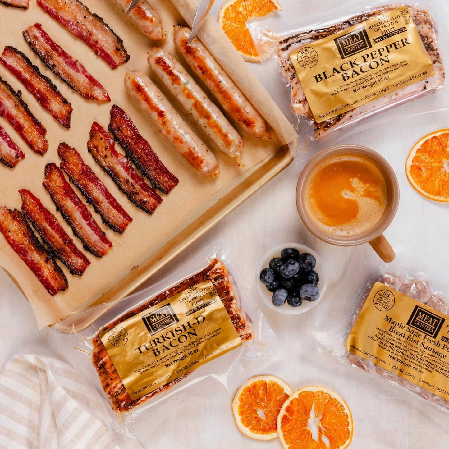 Meatcrafters Maple Sage Breakfast Pork Sausage, Minimally Processed, No Artificial Ingredients, 10Oz (2-Pack, 10 Total Links)