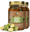 Green Jay Gourmet Pickled Brussel Sprouts in a Jar - Fresh Hand Jarred Vegetables for Cooking & Pantry - Home Grown Pre-Prepared