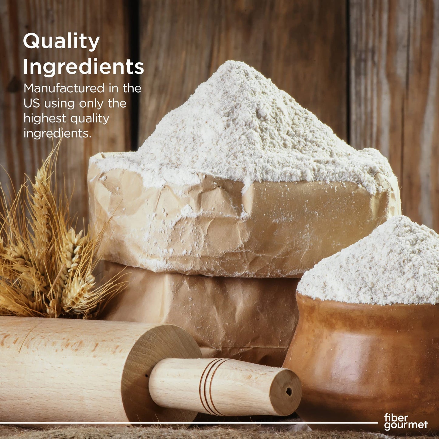 Fiber Gourmet Low Net Carb Flour Blend - Keto Friendly All-Purpose Baking Flour with 55% Fewer Calories, 81% Fewer Net Carbs, 17