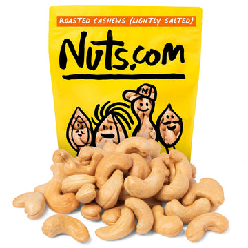Nuts.com Roasted Cashews - Lightly Salted, Vegan, Gluten-Free, 2 Lb Bag, Healthy Snack, Good Source of Protein & Fiber