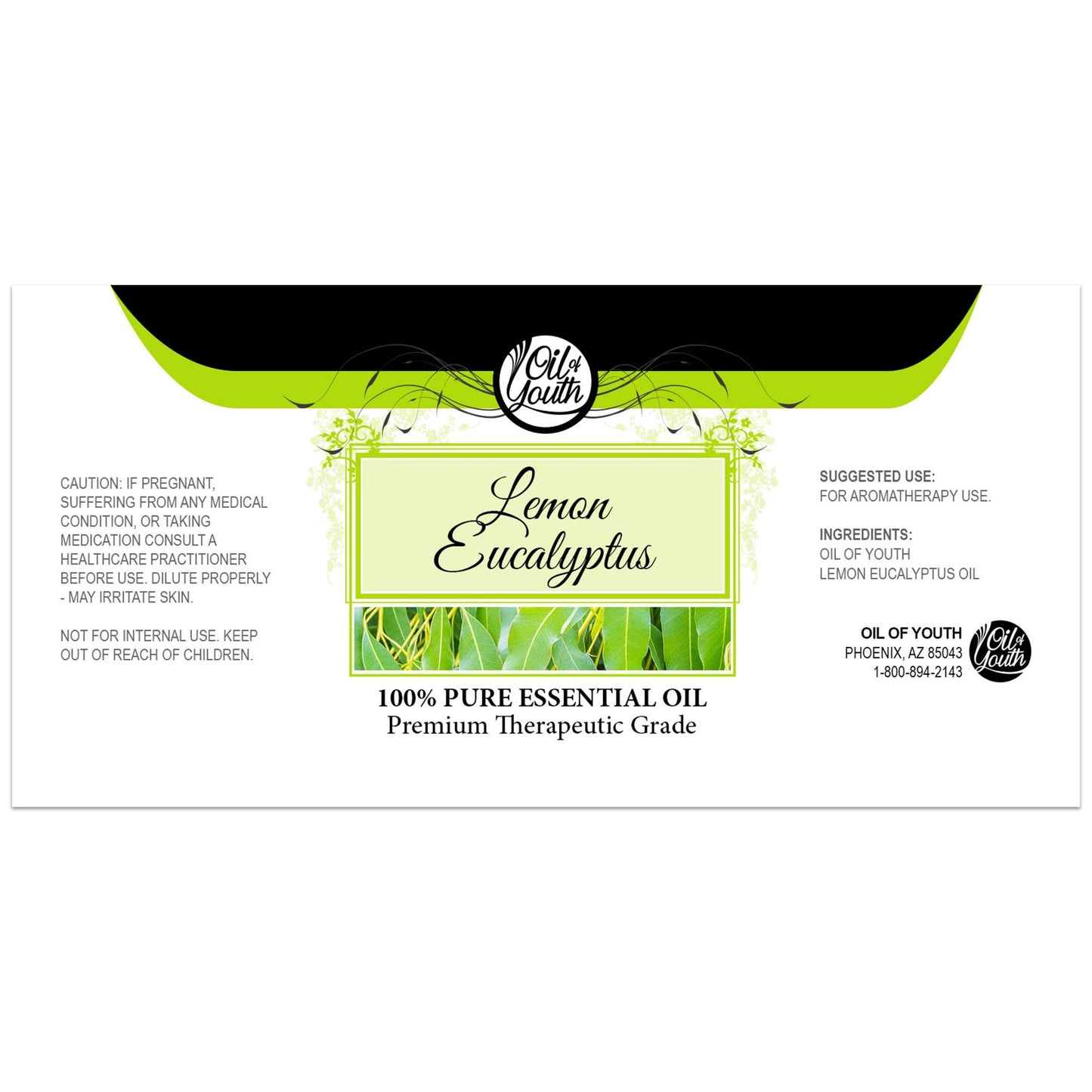 Oil Of Youth Essential Oils 4Oz - Lemon Eucalyptus Essential Oil - 4 Fluid Ounces
