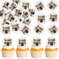 40PCS Edible 2025 Graduation Cupcake Toppers Congratulations Graduate 2025 Cupcake Picks Glutinous Rice Paper Drink Topper for 2