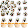40PCS Edible 2025 Graduation Cupcake Toppers Congratulations Graduate 2025 Cupcake Picks Glutinous Rice Paper Drink Topper for 2