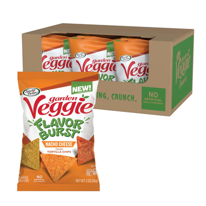 Sensible Portions Garden Veggie Flavor Burst Tortilla Chips, Nacho, 2 Oz (Pack of 12)