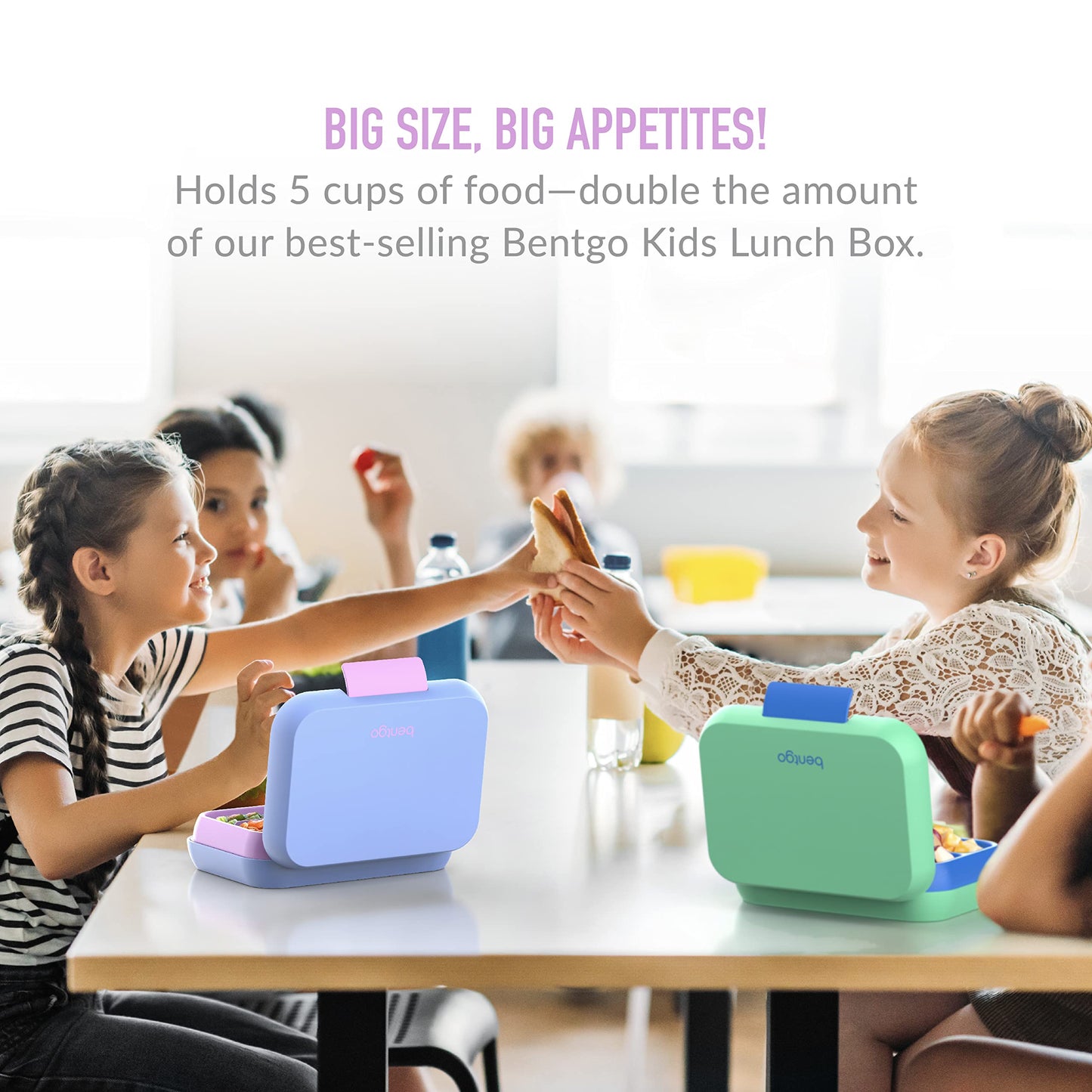 Bentgoa Pop - Leak-Proof Bento-Style Lunch Box With Removable Divider For 3-4 Compartments - Perfect For Kids 8 And Teens, Micro