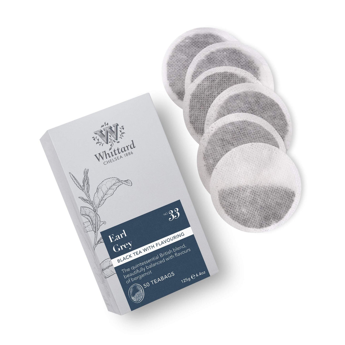 Whittard Tea Earl Grey 50 Traditional Teabags 125G