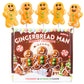 Sweetzo Gingerbread Man Christmas Lollipops, Strawberry & Watermelon, 24 Count, Individually Wrapped, Holiday Party Favors