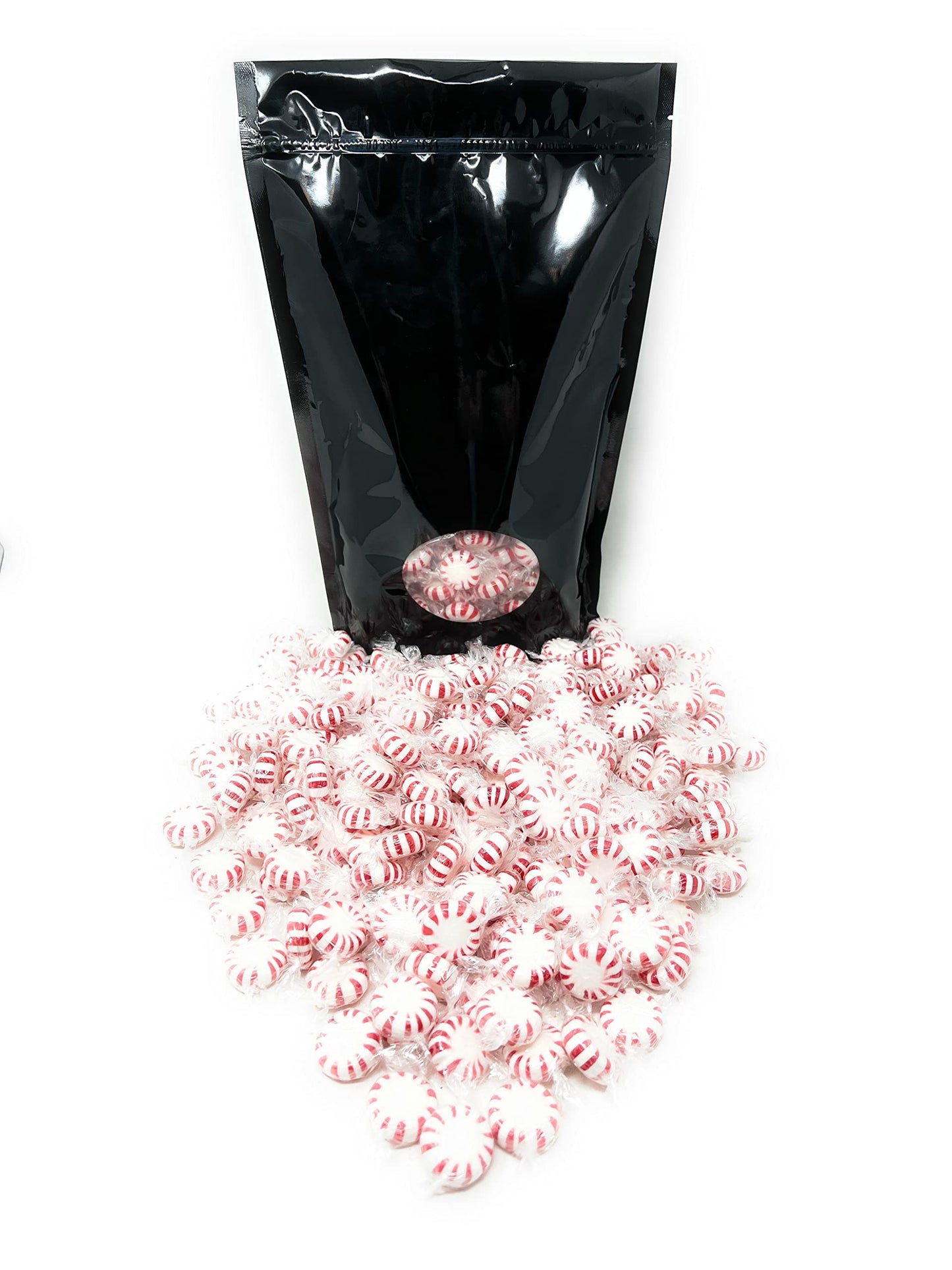 Holiday American Old Fashioned Peppermint Starlights Mints Hard Candy Discs Individually Wrapped Bulk 3 Lbs 200+ Pcs (48-Oz)