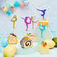 48 Pieces Glitter Gymnastics Cupcake Toppers Gymnast Girl Cupcake Picks Toothpicks Colorful Gymnastics Silhouette Cake Decoratio