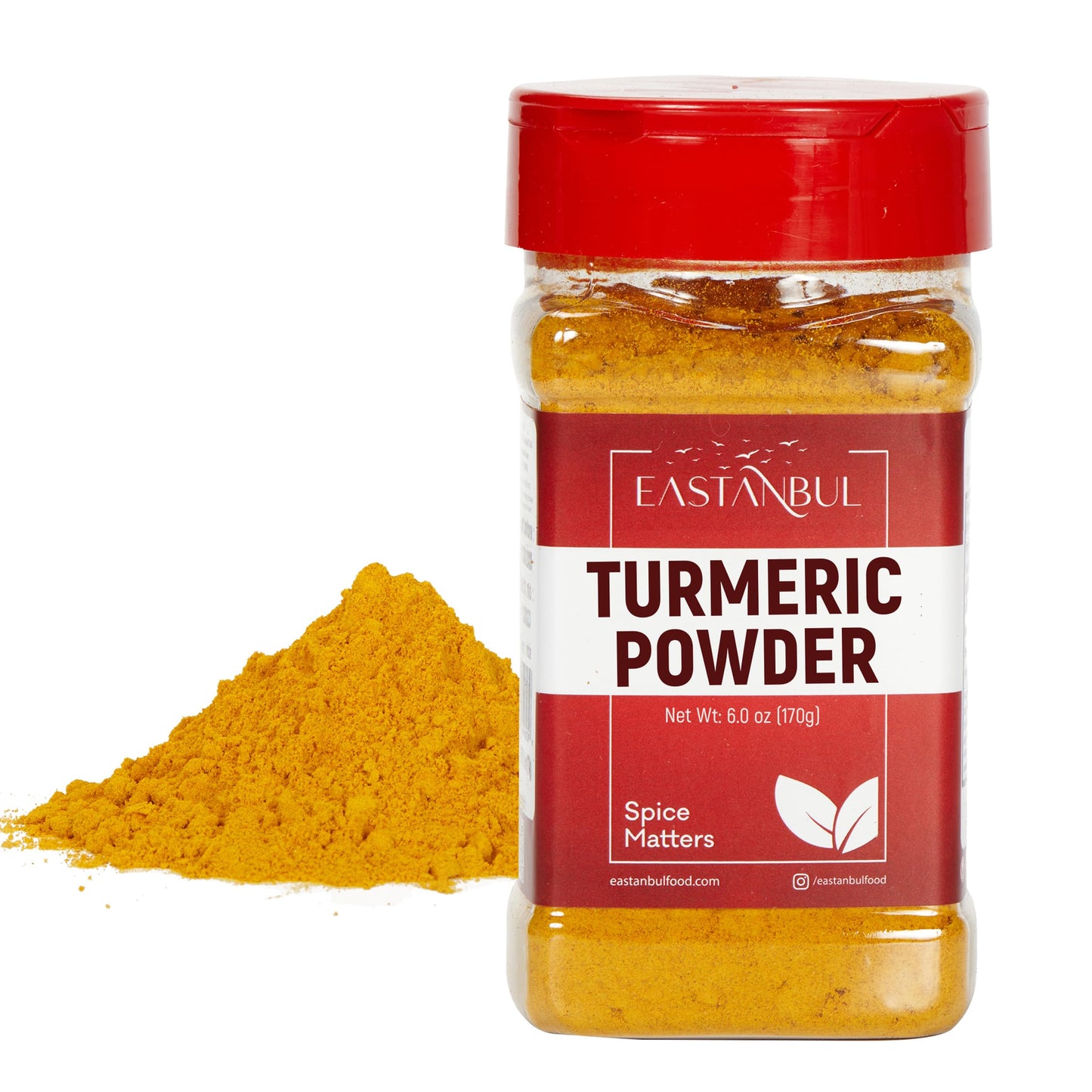 Eastanbul Turmeric Powder, 6oz, Ground Turmeric Powder AKA Curcuma En Polvo, Indian Tumeric Ground & Pure, Top-Notch Culinary, P