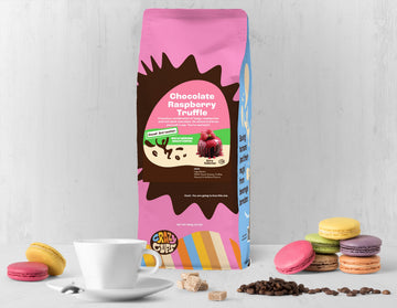 Crazy Cups Decaf Chocolate Raspberry Coffee, 10 oz Bag, Pack of 3, Flavored Ground Coffee for Hot or Iced Beverages