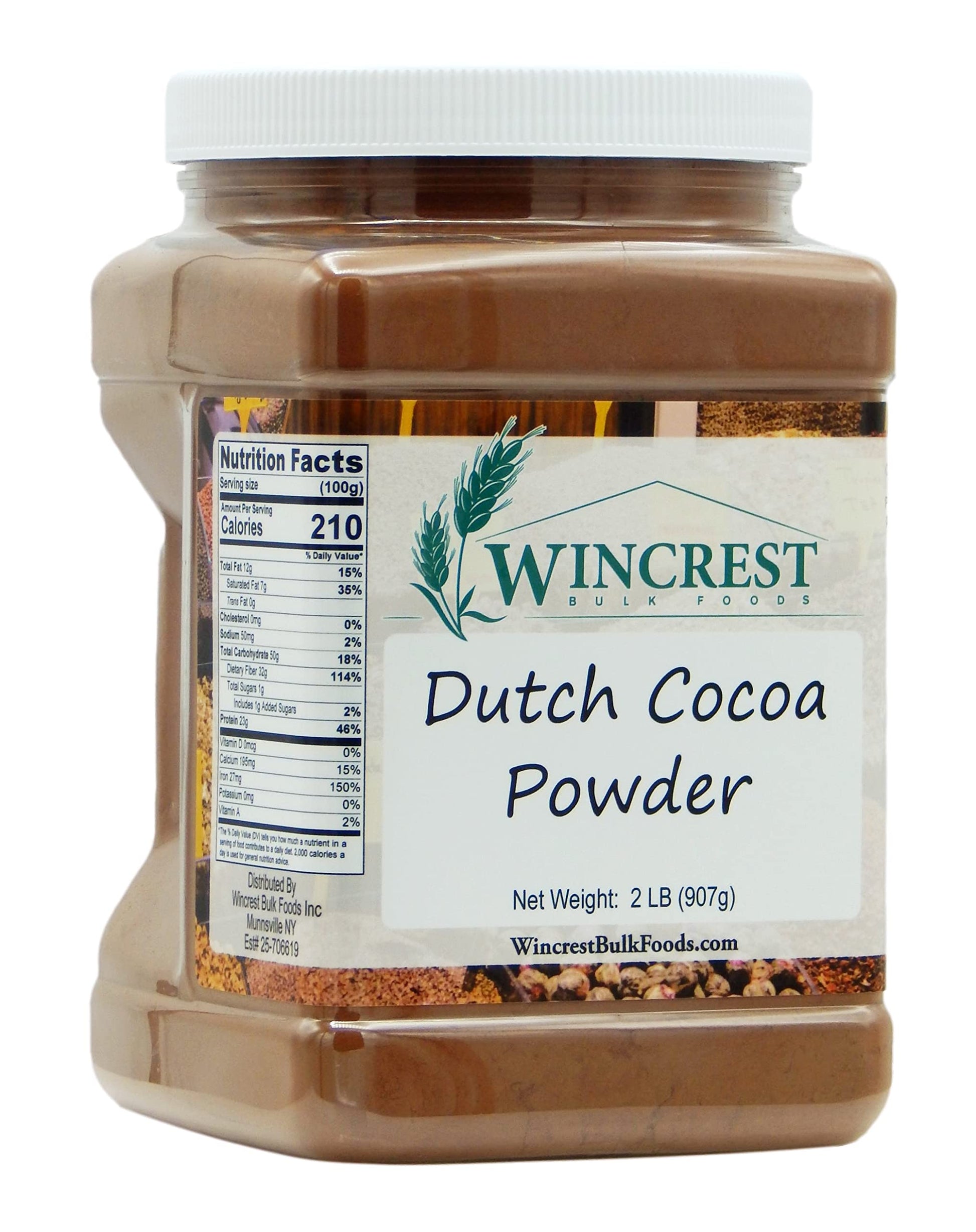 WinCrest Bulk Foods Premium Dutch Processed Cocoa Powder, 2 Lb Container