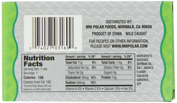 Mw Polar Sardines, In Oil, 3-Ounce (Pack Of 24)