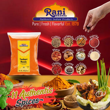 Rani Tandoori Masala 11-Spice Blend, Salt Free, Vegan, 14oz (400g), Non-GMO, Gluten Friendly, Indian Origin