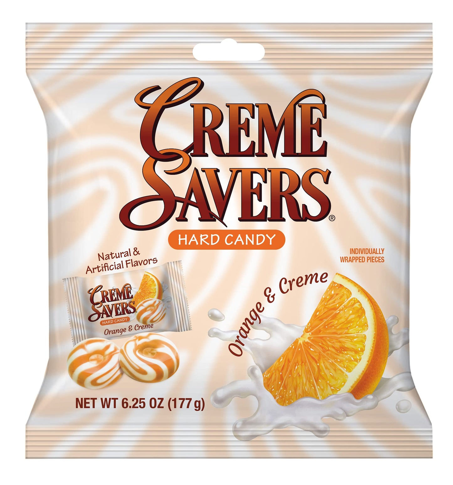 CREME SAVERS Orange and Creme Hard Candy - 6.25oz Bag (12 Count)