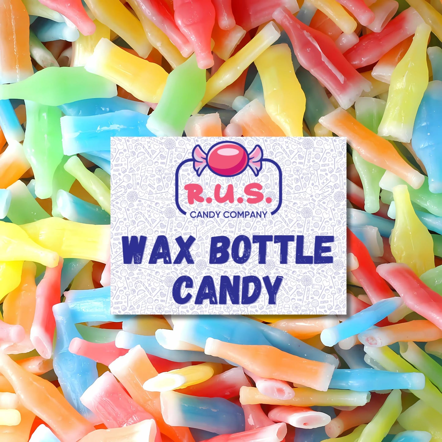 Old-Fashioned Wax Bottle Candy - 1/2 Lbs Bulk Pack - 5 Fruity Flavors (Lemon  Blue Raspberry  Orange  Cherry  Green Apple) - Retro Candy Drinks for Parties  Kids  and Nostalgic 90s Buffet (Half Pound)