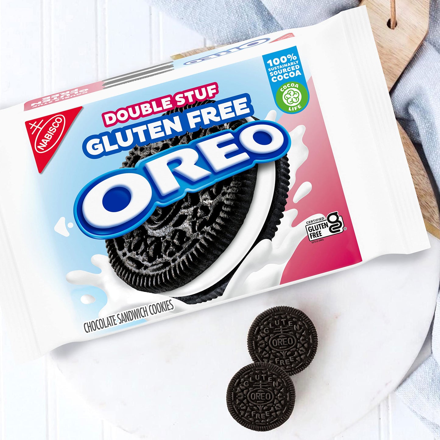 OREO Double Stuf Gluten Free Chocolate Sandwich Cookies, Gluten Free Cookies, 12 - 14.03 oz Packs