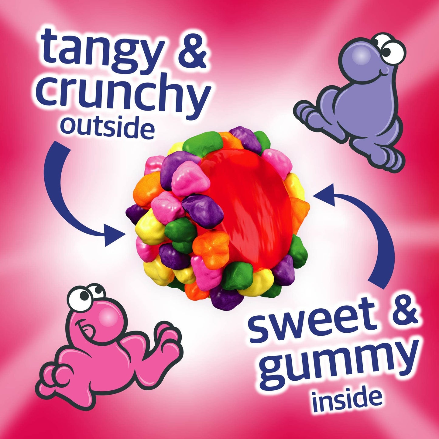 Nerds Gummy Clusters, Summer Candy, Rainbow, Resealable 8 Ounce Bag (Pack of 6)