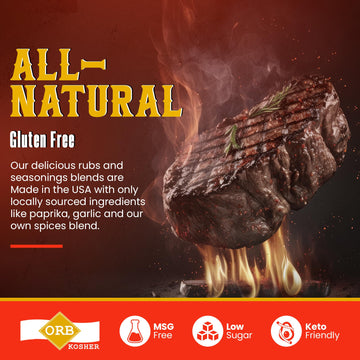 Meatsohorny Asian Fusion Rub Seasoning, No Added Gluten Bbq Spice Blend For Chicken, Steak, Beef, Turkey, Vegetables, Pork, Low