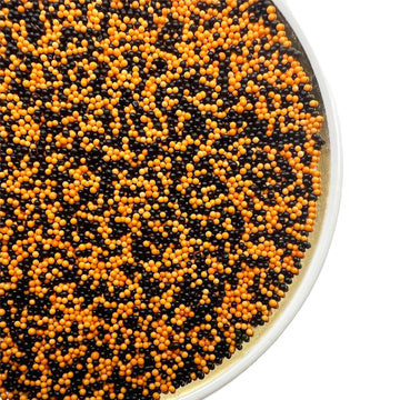 SE Si&Moos Orange and Black Nonpareils Sprinkles Orange and Black Sprinkles for Cupcakes Halloween Cake Decorations Christmas Co