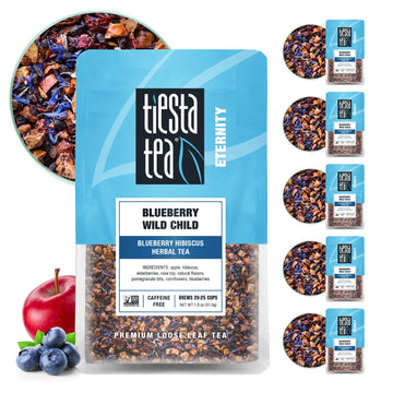 Tiesta Tea - Blueberry Wild Child, Blueberry Hibiscus Herbal Tea, Premium Loose Leaf Tea Blend, Non-Caffeinated Tea, Make Hot Or