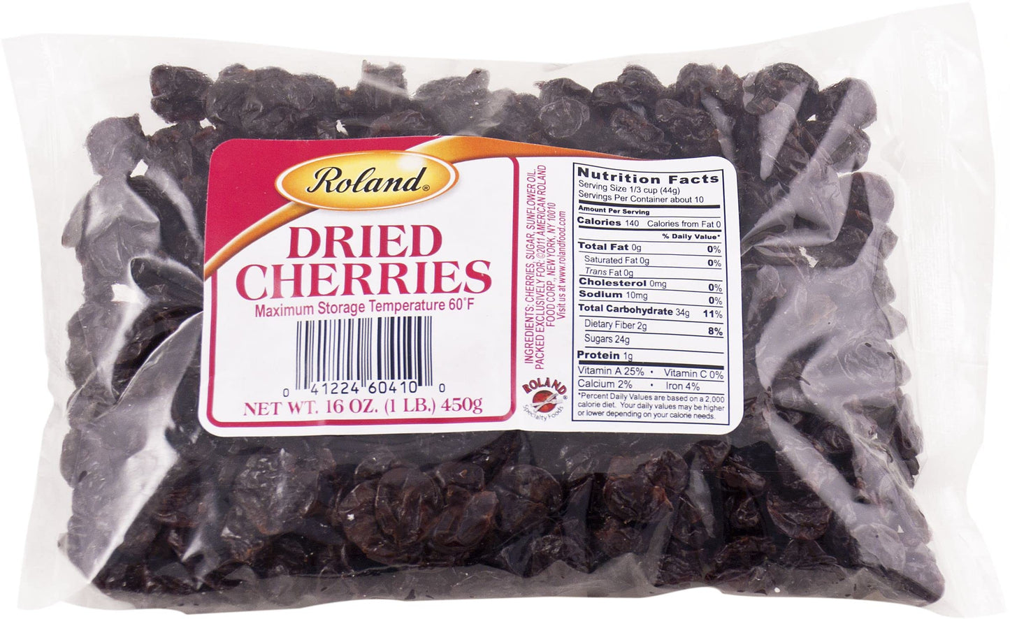 Roland Foods Dried Cherries  Sourced In The Usa  16-Ounce Bag