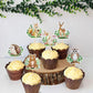24Pcs Animal Cupcake Toppers Wood Land Theme Animal Cupcake Toppers Picks Baby Shower Themed For Girl Boys Kids Party Supplies D