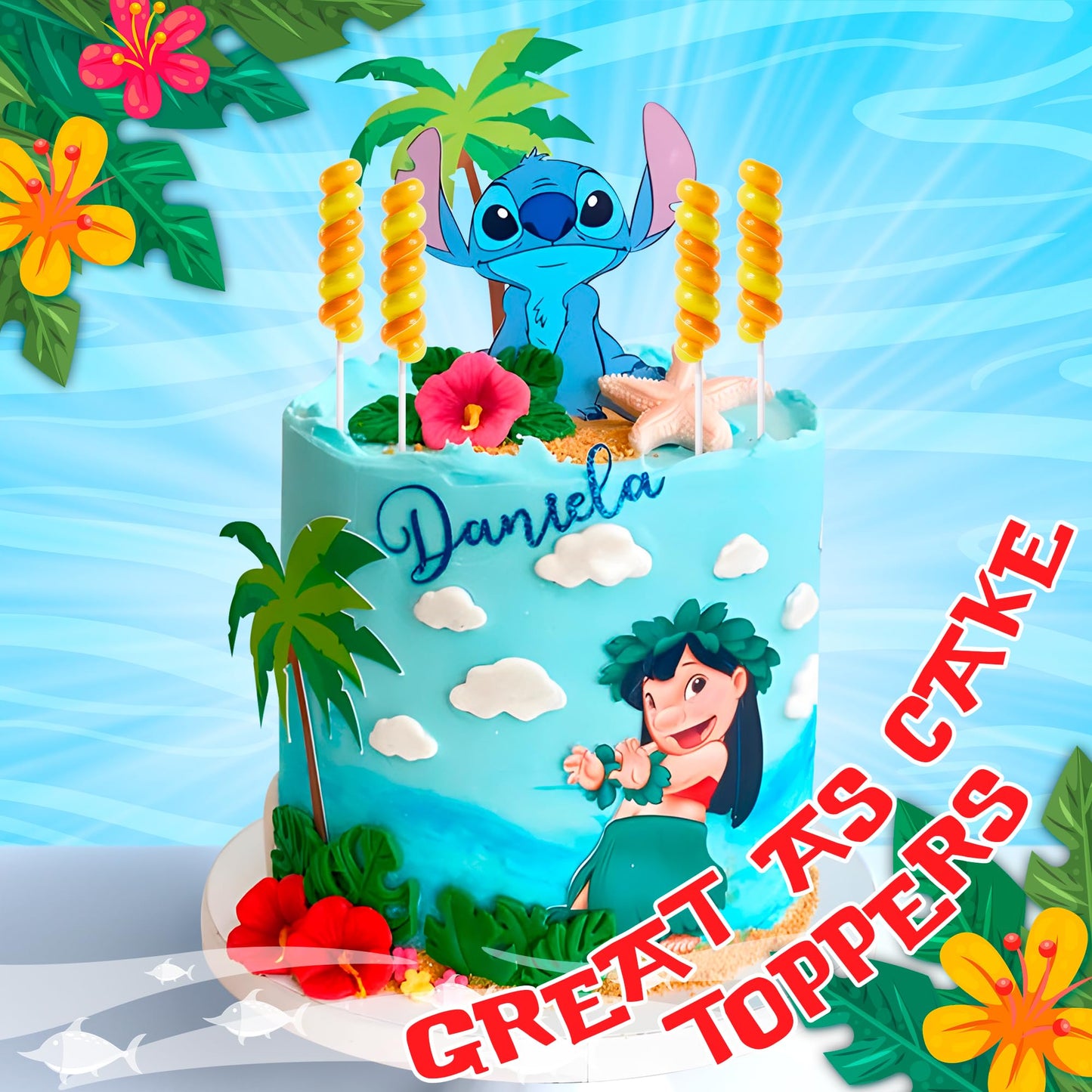 Stitch Swirl Lollipops 20pk- Lilo And Stitch Candy For Lilo And Stitch Party Favors & Stitch Birthday Decorations - Lilo & Stitc