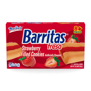 Marinela Barritas Fresa Filled Cookies, 8 packs, 18.88 oz