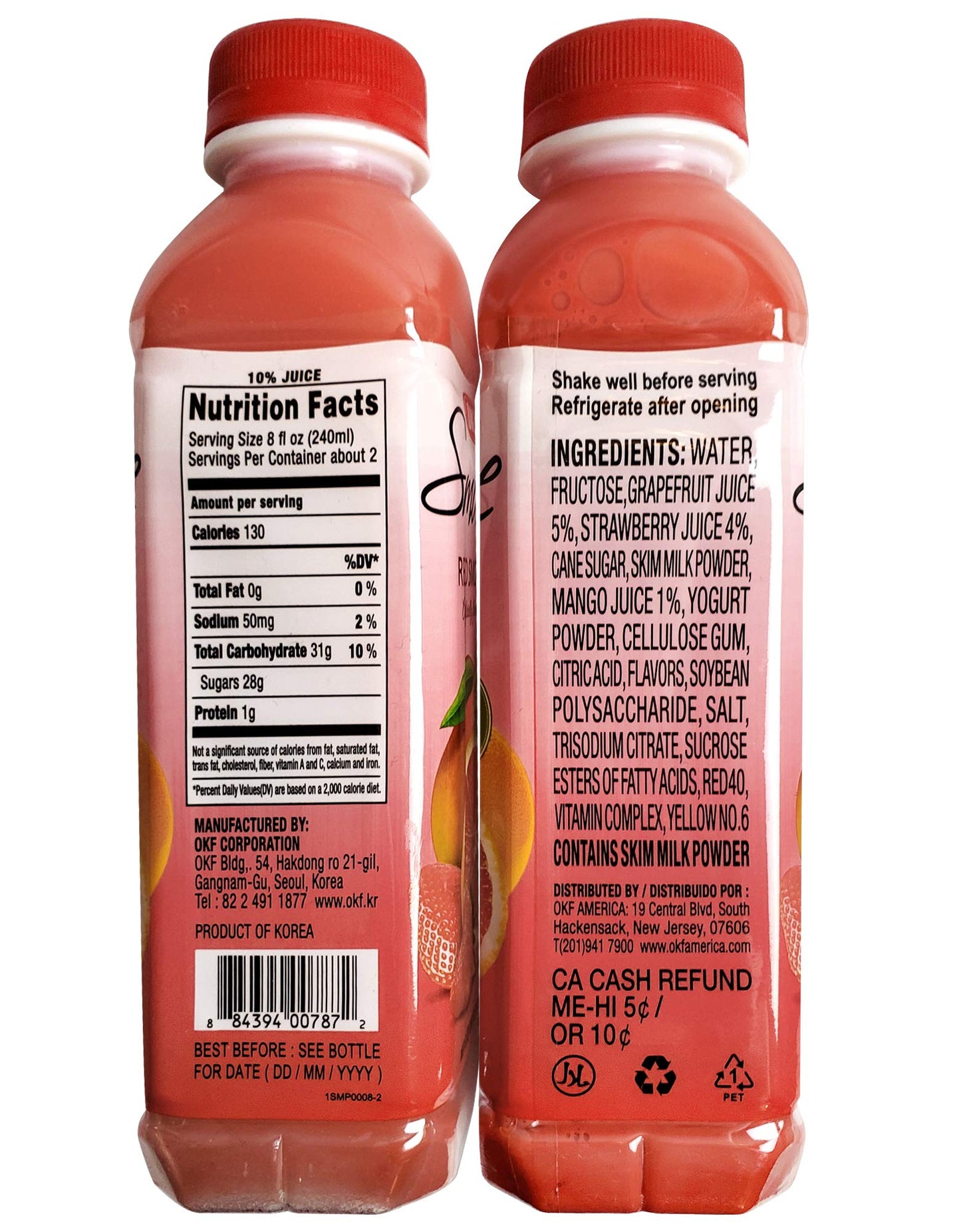OKF Smoothie Multi Vitamin Drink, 16.9 Fl Oz, Pack of 12, Red Flavor
