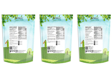 Food To Live Organic Pulses Bundle, 3 Pack - Whole Green Peas (5 Lb), Green Lentils (5 Lb), Chickpeas (5 Lb), Non-Gmo Dried Legu