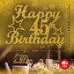 RokAPary 45 Birthday Cake Topper Gold Glitter, Acrylic, 1 Count, Sturdy Doubled Sided, Model RCT217