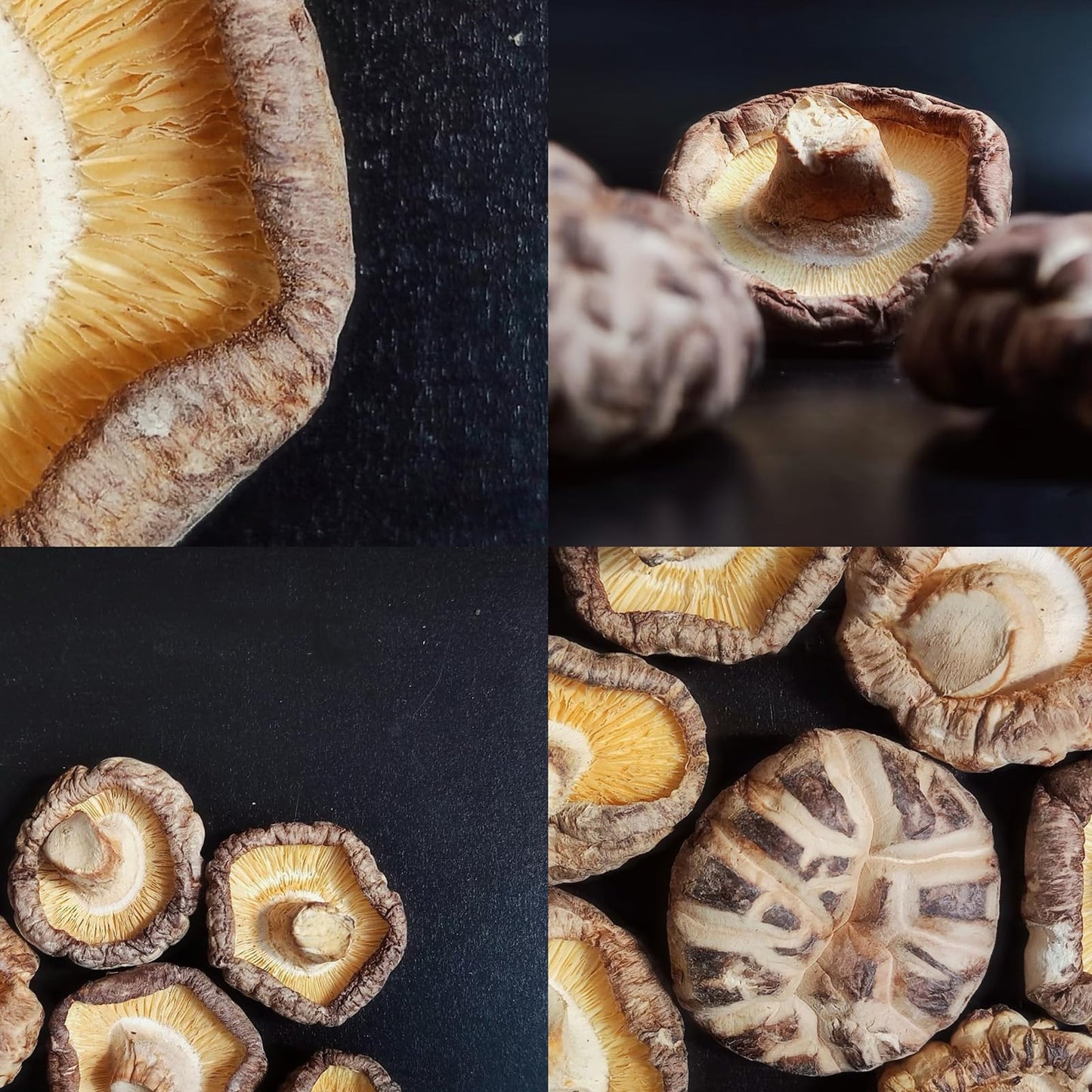 SXRFYFCL Dried Shiitake Mushrooms Quick Hydration Soft Texture 7.05 Ounces/200g Stemless Sealed Package