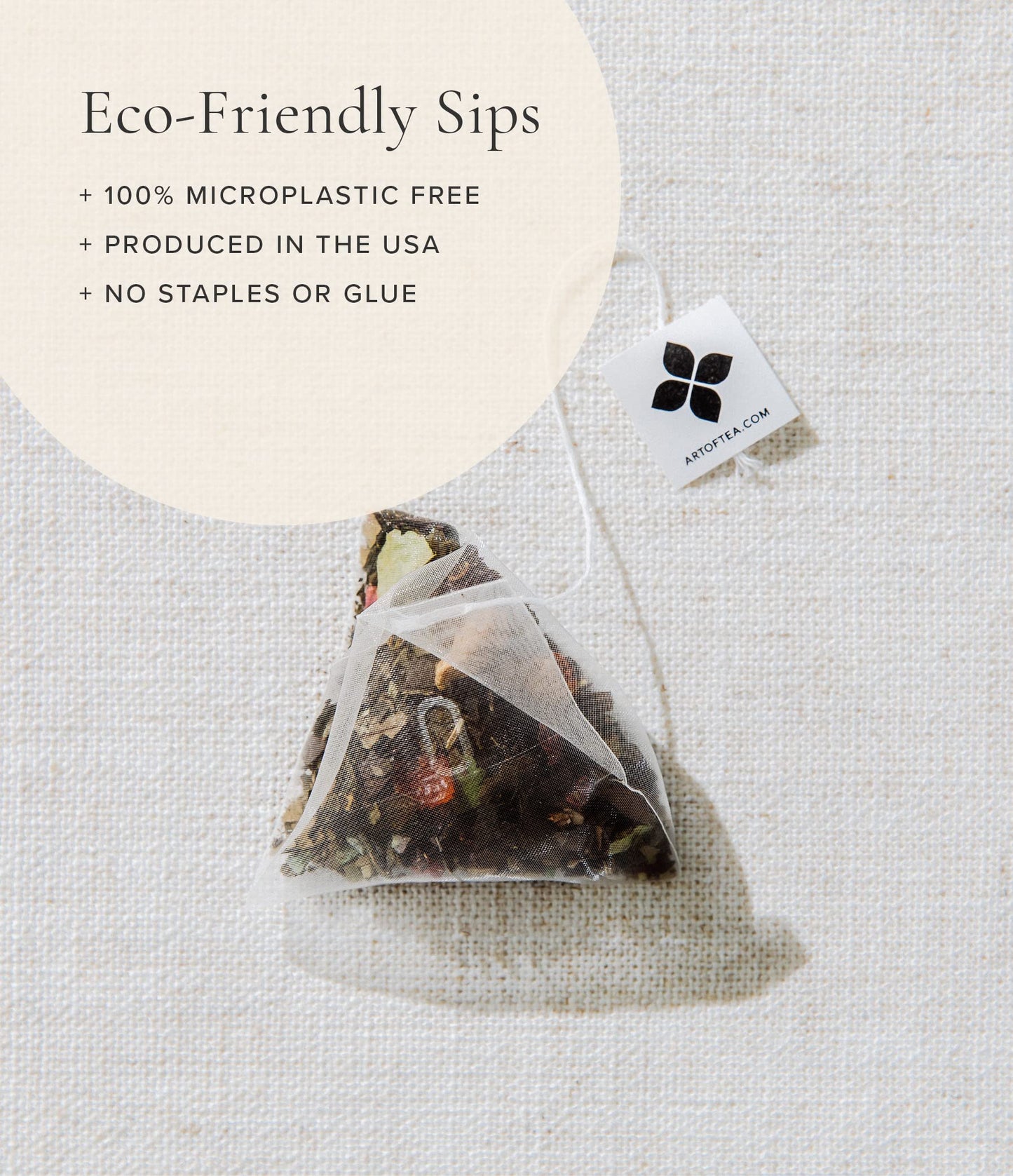 Art of Tea | Organic Matcha+ | Matcha Green Tea | 50 Count Eco Friendly Pyramid Tea Bags Sachets