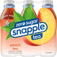 Snapple Zero Sugar Peach Tea  16 fl oz recycled plastic bottle  6 pack
