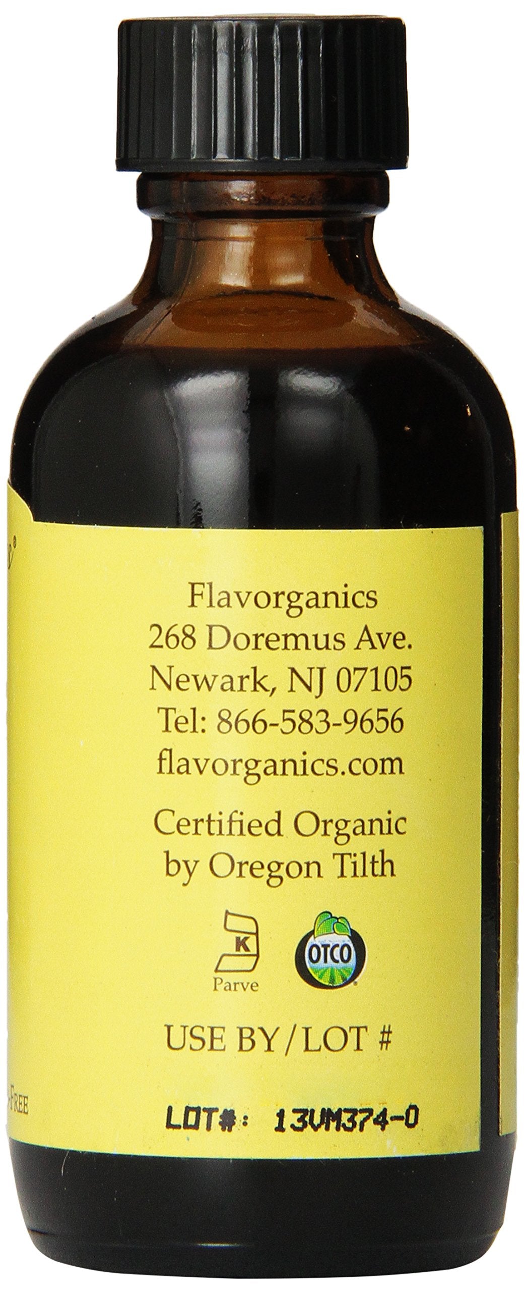 Flavorganics Organic Vanilla Extract, 2 Ounce Bottle