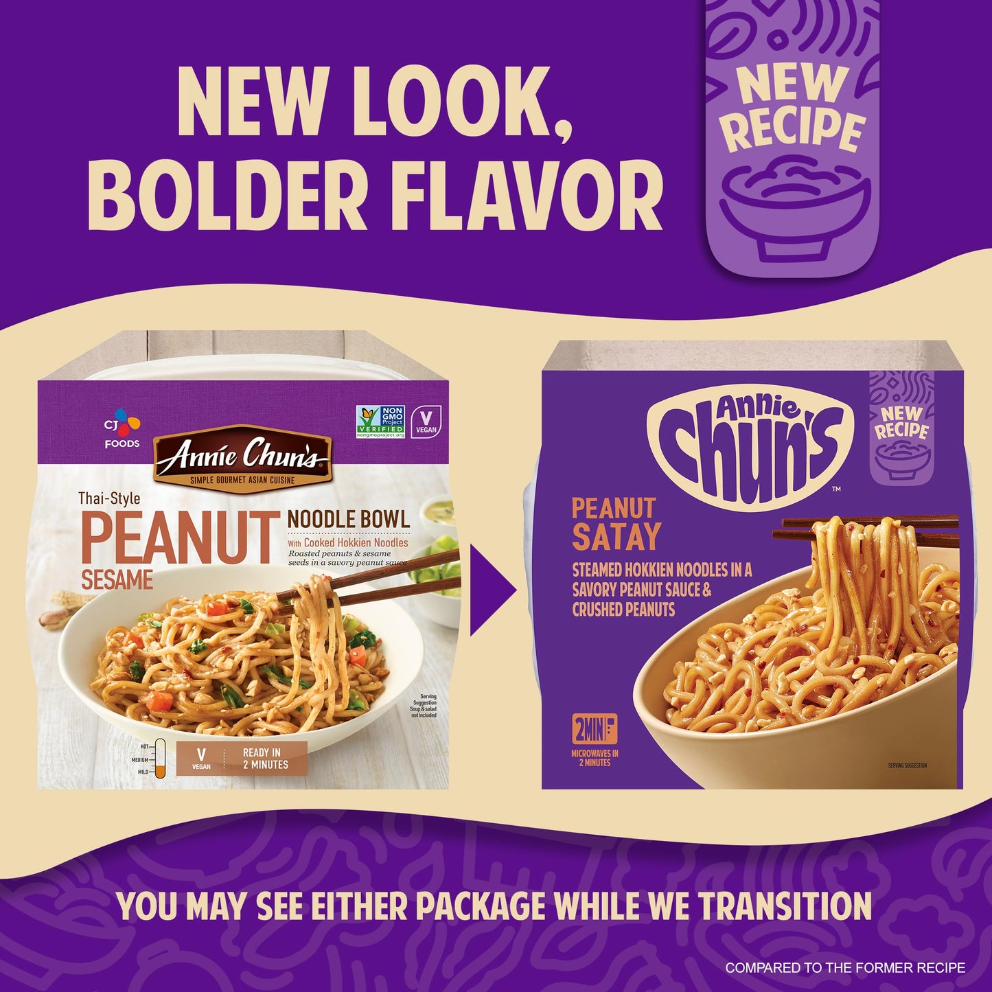 Annie Chun s Noodle Bowl, Thai-Style Peanut Sesame, Vegan, Non-GMO, 8.7-oz (Pack of 6)