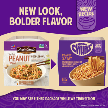 Annie Chun s Noodle Bowl, Thai-Style Peanut Sesame, Vegan, Non-GMO, 8.7-oz (Pack of 6)