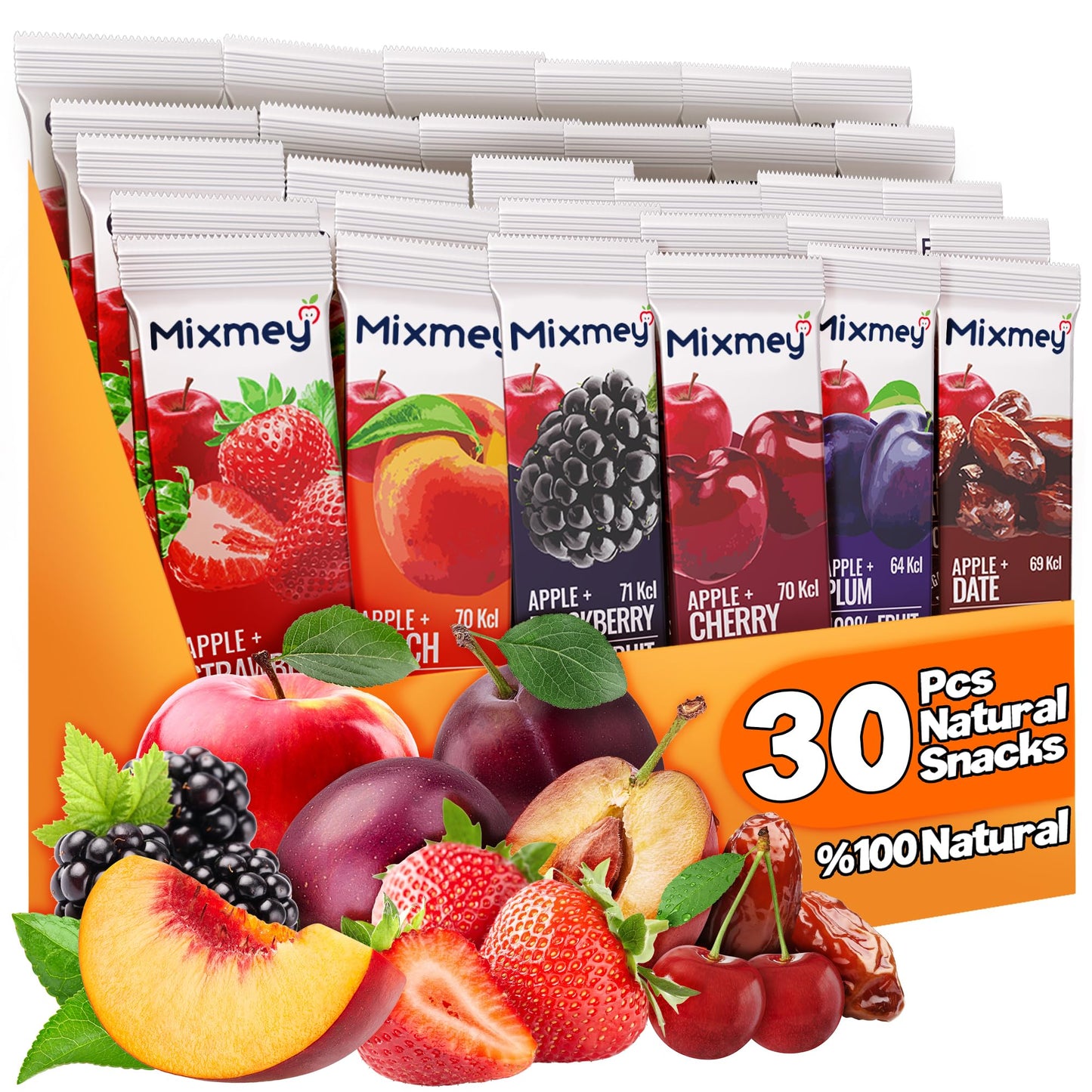 Ceres Gourmet Fruit Strips Variety Pack - 30 Count, Low-Calorie, No Sugar Added, Vegan, Gluten-Free, 0.7 Ounces Each