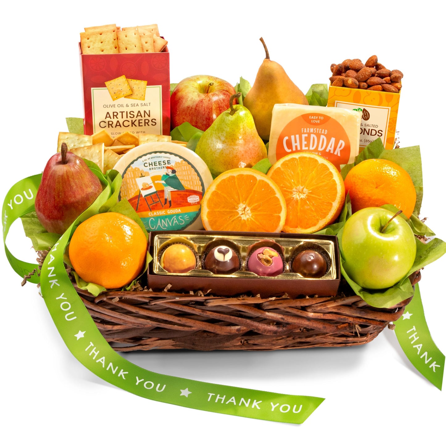 A Gift Inside Thank You Classic Deluxe Fruit Basket