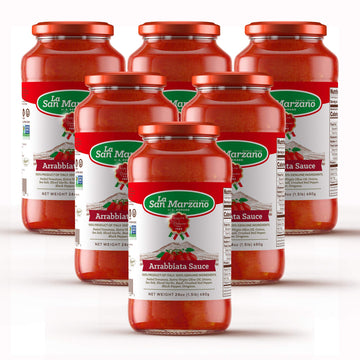 La San Marzano Arrabiata Sauce, All Natural, Vegan, Gluten Free, 24 oz, Pack of 6