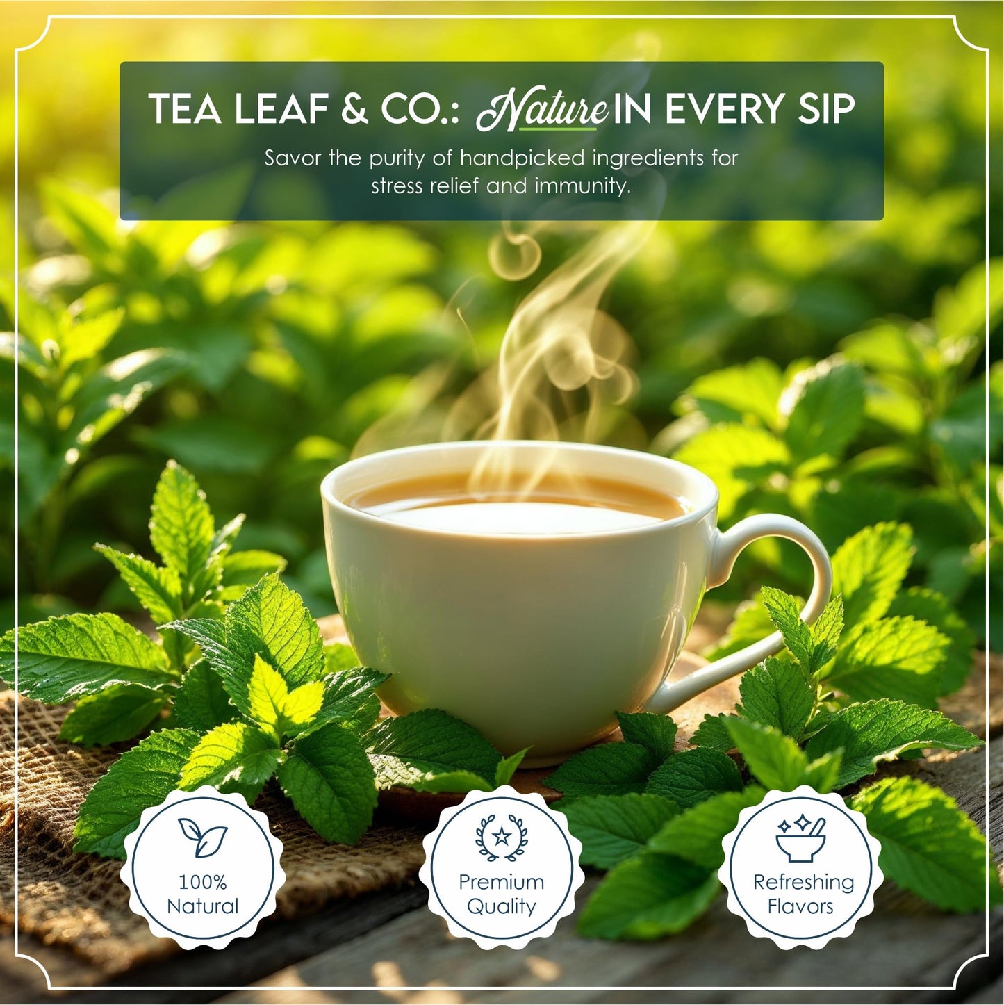 Tea Leaf & Co. Harmony Pure Delight 9 Pack Enhanced Tea Gift Combo Box (Classic, Tulsi Ashwagandha, Lemon Ginger, Mint, Detox Kahwa, Turmeric Tulsi, Honey Lemon, Sweet Hibiscus & Green Chamomile) - 8Oz
